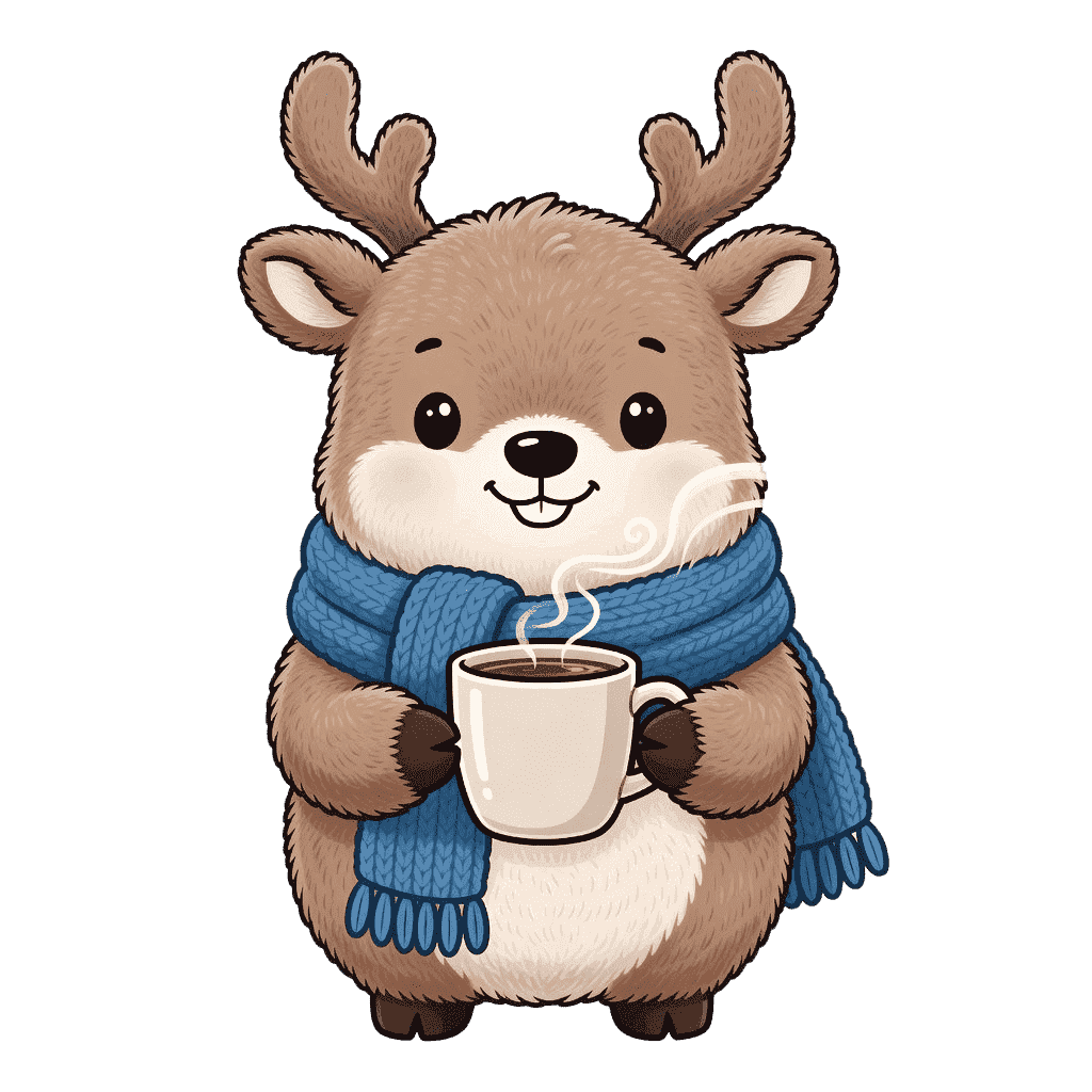 Финский олень с кофе